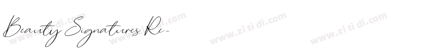 Beauty Signatures Re字体转换